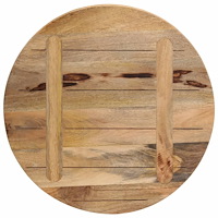 vidaXL Bordsskiva Ø 60x3,8 cm rund massivt grovt mangoträ