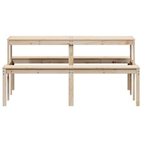 vidaXL Picknickbord 160x134x75 cm massivt trä
