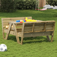 vidaXL Picknickbord för barn 88x122x58 cm massiv impregnerad furu