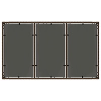 vidaXL Trädgårdsbord med glasskiva brun 150x90x75 cm konstrotting