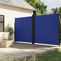 vidaXL Infällbar sidomarkis blå 220x1000 cm