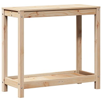 vidaXL Växtbord med hylla 82,5x35x75 cm massivt furu