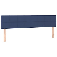 vidaXL Ramsäng med madrass & LED blå 120x190 cm tyg