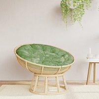 vidaXL Rund dyna bladmönster Ø 100x11 cm oxfordtyg