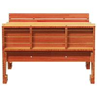 vidaXL Picknickbord för barn vaxad brun 88x122x58 cm massiv furu
