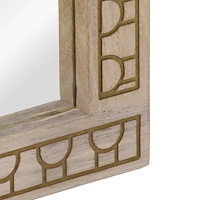 vidaXL Badrumsspegel 50x70x2,5 cm massivt mangoträ och glas