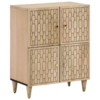 vidaXL Sidoskåp 60x33x75 cm massivt mangoträ