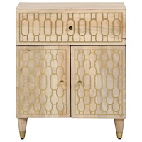 vidaXL Sängbord 50x33x60 cm massivt mangoträ