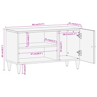 vidaXL Tv-bänk 80x31x46 cm massivt mangoträ
