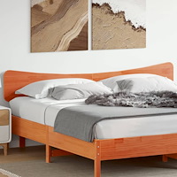 vidaXL Huvudgavel vaxbrun 180 cm massiv furu