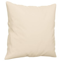 vidaXL Soffgrupp med kuddar 3 delar Beige mikrofibertyg
