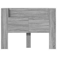 vidaXL Sänggavel med LED grå sonoma 140x16,5x103,5 cm