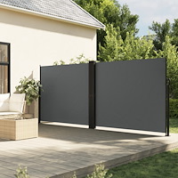 vidaXL Infällbar sidomarkis antracit 180x1000 cm