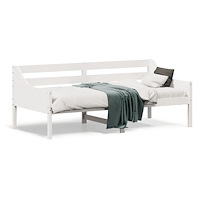 vidaXL Dagbädd utan madrass vit 90x190 cm massiv furu
