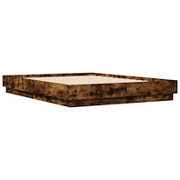 vidaXL Sängram rökfärgad ek 135x190 cm konstruerat trä