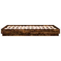 vidaXL Sängram rökfärgad ek 135x190 cm konstruerat trä