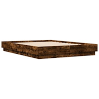 vidaXL Sängram rökfärgad ek 135x190 cm konstruerat trä