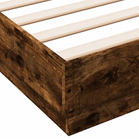 vidaXL Sängram rökfärgad ek 135x190 cm konstruerat trä