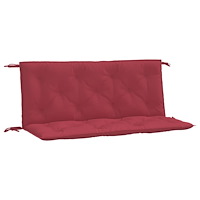vidaXL Bänkdynor för trädgården 2st vinröd 120x50x7cm oxfordtyg