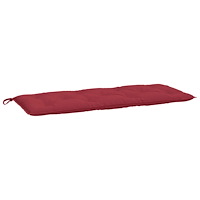 vidaXL Bänkdynor för trädgården 2st vinröd 120x50x7cm oxfordtyg