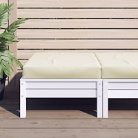 vidaXL Palldyna gräddvit 60x60x9,5 cm oxfordtyg