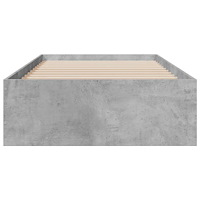 vidaXL Sängram med lådor betonggrå 90x190 cm konstruerat trä