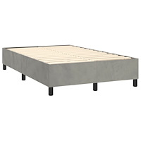vidaXL Ramsäng med madrass ljusgrå 120x190 cm sammet