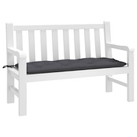 vidaXL Bänkdyna för trädgården antracit 120x50x7 cm oxfordtyg