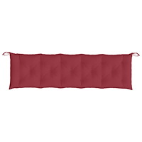 vidaXL Bänkdyna för trädgården vinröd 180x50x7 cm oxfordtyg