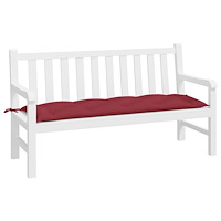 vidaXL Bänkdyna för trädgården vinröd 150x50x7 cm oxfordtyg