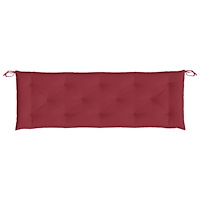 vidaXL Bänkdyna för trädgården vinröd 150x50x7 cm oxfordtyg