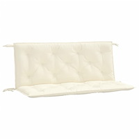 vidaXL Bänkdynor för trädgården 2st gräddvit 120x50x7cm oxfordtyg