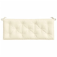 vidaXL Bänkdynor för trädgården 2st gräddvit 120x50x7cm oxfordtyg