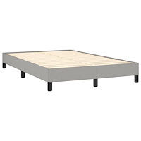 vidaXL Ramsäng med madrass ljusgrå 120x190 cm tyg