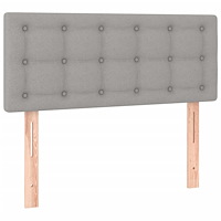 vidaXL Ramsäng med madrass ljusgrå 120x190 cm tyg