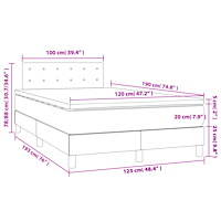 vidaXL Ramsäng med madrass ljusgrå 120x190 cm tyg