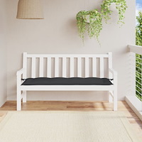 vidaXL Bänkdyna för trädgården svart 150x50x7 cm oxfordtyg