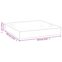 vidaXL Palldyna röd 60x60x9,5 cm oxfordtyg