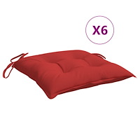 vidaXL Palldynor 6 st röd 50x50x7 cm oxfordtyg