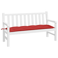 vidaXL Bänkdyna för trädgården röd 150x50x7 cm oxfordtyg