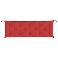 vidaXL Bänkdyna för trädgården röd 150x50x7 cm oxfordtyg