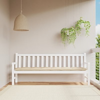 vidaXL Bänkdyna för trädgården beige 200x50x7 cm oxfordtyg