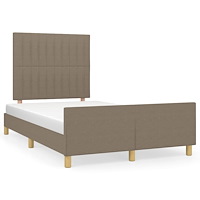 vidaXL sängram utan madrass taupe 120x190 cm tyg