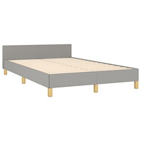 vidaXL sängram utan madrass ljusgrå 120x190 cm tyg