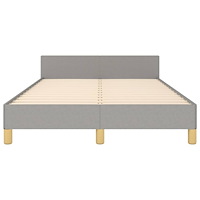 vidaXL sängram utan madrass ljusgrå 120x190 cm tyg