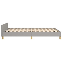 vidaXL sängram utan madrass ljusgrå 120x190 cm tyg