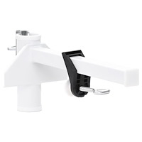 vidaXL Parasollfäste för balkong vit 38 mm stål