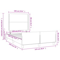 vidaXL sängram utan madrass svart 120x190 cm sammet
