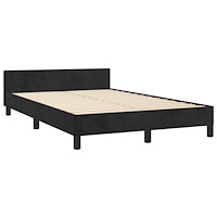 vidaXL sängram utan madrass svart 120x190 cm sammet