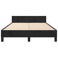 vidaXL sängram utan madrass svart 120x190 cm sammet